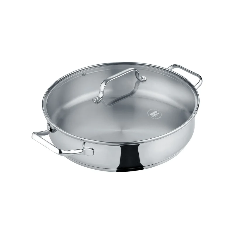 Servierpfanne 28 cm (mit Deckel), hohe Version - b.brilliant